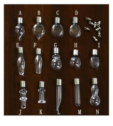 10piece Copper Screw Cap Glass Vial Pendant Miniature Wishing Bottle Clear Oil Charm Name Or Rice Art Mini Glass Bott bbyEYg9001565