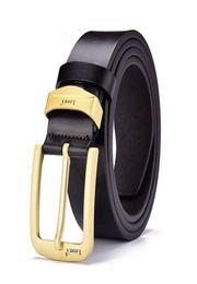 men classic vintage pin buckle luxury strap cow PU leather belt Custom gold buckle women belt cowboy buckle1149943