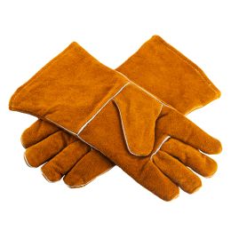 Gloves Winter Leather Welding Gloves for Men Fireplace Work Gloves Cow split Welders Glove Heavy Duty Work