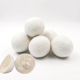 275 Inch Laundry Products Wool Dryer Balls Reusable Natural Fabric Softener Static Reduces Helps Dry Clothes Quicker1683709