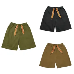 Men's Pants 2024 Kapital Vintage Elastic Waistband Tiger Pattern Shorts Solid Color Men S Trousers