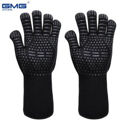 Gloves Grill Gloves High Temperature Resistance BBQ Gloves 500 800 Fireproof Barbecue Heat Insulation Microwave Oven Gloves Mitts