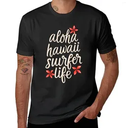 Men's Polos Surfing Surfer Aloha Hawaii Saying Quote T-shirt Tees For A Boy Boys Animal Print Heavy Weight T Shirts Men