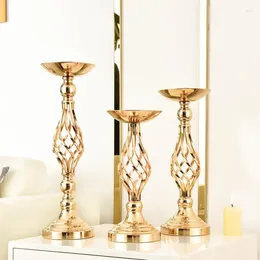 Candle Holders Gold And Silver Candlestick Electroplating Process Not Easy To Collapse Iron Home Decorations No Peeling Paint