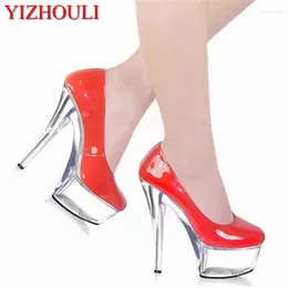 Dance Shoes Sexy Pure Crystal Princess Single Super High Heel Temptation Dancing 15cm