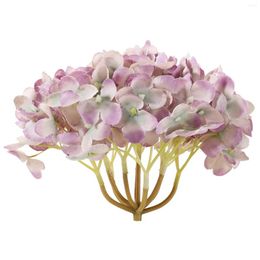 Decorative Flowers Elegant Hydrangea Flower Silk Roses Bouquet Real Looking Fake For Home Wedding Centerpieces Party Decorations