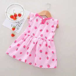 Girl's Dresses Baby Girl Dress Clothes Strawberry Princess Costume Summer Lovely Sleeveless Children Clothing Birthday Kid Wedding Dress