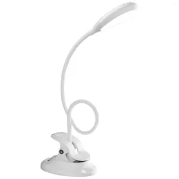 Table Lamps Reading Lamp LED Clamp Light Desk USB Rechargeable Battery Continuous Dimming & 2 Colours For Beds