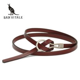 2017 New Designer Ladies Belts Women's Strap Cow Genuine Leather Casual Female Waistband for Skirts Dress students pure color 280A