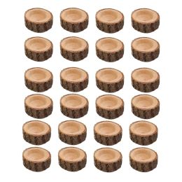 Candles 24Pcs Wooden Candle Holder,Votive Tealight Holder For Wedding Party For Table,Birthday Christmas Party Home Decor