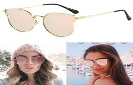 1pcs Fashion Mens Womens Round Sunglasses Eyewear Sun Glasses Designer Brand Black Metal Frame Dark Lenses3490033