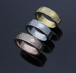 Fashion Brand Titanium Steel Jewellery MenWomen full CZ Diamond Love Ring for woman Gold 3 Colour couple Ring High Polished Lover Ri8147083