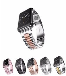 Stainless Steel Metal Watch Strap Auniquestyle Luxury Replacement iWatch Strap Watchband with Durable Folding Clasp for Apple Wat7046385