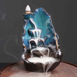 Fragrance Lamps 1pcBeautiful Ceramic Lotus Incense Burner - Perfect Home Decoration Craft! (Without Incense T240505