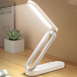 Table Lamps LED Folding Desk Lamp Reading Eye Protection 3-Level Dimming Lighting Bedside Living Bedroom Charging Night Light