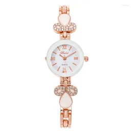 Wristwatches WOKAI High Quality 18K Rose Gold Fashion Casual Women's Small Dial Bracelet Luxury Quartz Watch Student Girl Clock Vintage