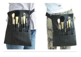 New Fashion Makeup Brush Holder Stand 22 Pockets Strap Black Belt Waist Bag Salon Makeup Artist Cosmetic Brush Organizer2412750