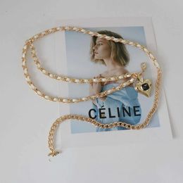 Belt Fashion alloy waist chain belt Pearl rhinestone inlaid metal female student dress Designer Belt skirt jeans top1