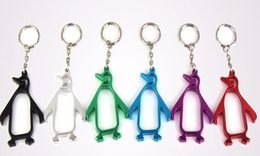 Creative penguins beer bottle opener Aluminium alloy animal bottle opener with key chain Lovely portable bottle opener1199354