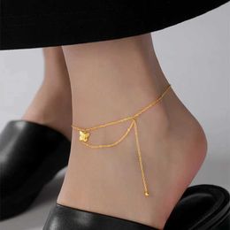 Anklets 316 stainless steel tassel Mini butterfly chain anklet for women Simple fashion Not Fade Jewelry