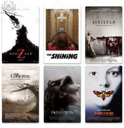 2021 Horror Movie Metal Poster Plaque Metal Vintage Thriller Movie Metal Tin Sign Wall Decor for Bar Pub Club Man Cave Living Room2777891