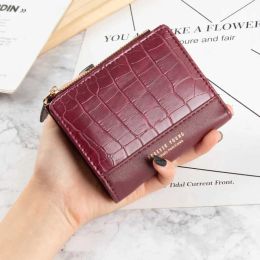Wallets Wallets Small Women's Wallet Female odile Pattern Zipper Coin Purses Luxury Designer Card Holder Clutch Ladies Money Bags Handbags