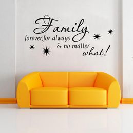 No matter what family for ever for always wall quote decor stickers living room home wall decals5683450