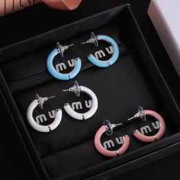 Brand Designers Letter Earrings Womens Ear Studs Candy Colours Ear Rings For Womens Earring Vintage Valentines Day Jewellery Ear Studs Gifts