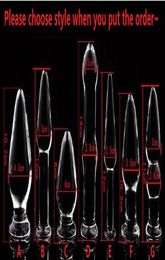 Crystal Glass Dildos Vagina Anal Plug Unisex Anus Enlarger Dilator Masturbation Product Adult Bondage BDSM Sex Butt Toy 7 Style5917552