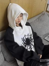 Women's Hoodies Fashion National Tide American Colour Embroidery Y2k Hoodie Women Autumn Lazy Style Design Sense Street Personality Loose
