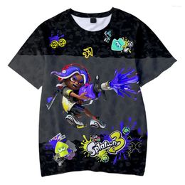 Men's T Shirts Splatoon 3 Game 3D T-shirt Crewneck Short Sleeve Men Women Unisex 2024 Pullover Fashion Kpop Clothes