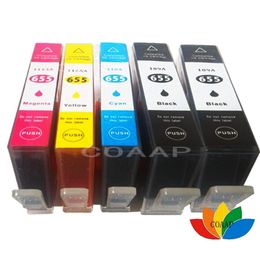 5 Compatible ink cartridge for 655 655 655XL with chip for Deskjet 3525 4615 4625 5525 6520 6525 Printer 225D