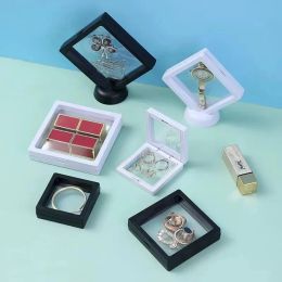 Display 10PCS Set 3D Floating Display Case Stands Holder Suspension Storage for Pendant Necklace Bracelet Ring Coin Pin Gift Jewellery Box