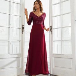 Casual Dresses Women Vintage Sequined V Neck Slim Fit Swing Sexy Backless Long Dress Party Evening Dinner Maxi