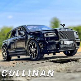 Diecast Model Cars 1 32 Rolls Royce Cullinan SUV alloy luxury car model die cast metal toy car model simulated sound and lighting childrens giftsL2405