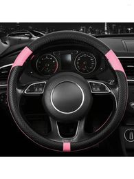 Steering Wheel Covers Colorblock PU Leather Car Cover