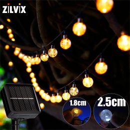 Decorations Solar String Lights Outdoor Led Crystal Globe 8 Modes Waterproof Solar Powered Patio Light for Garden Party Decor