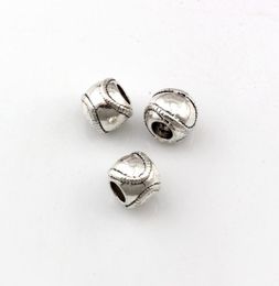 100Pcs Antique Silver Zinc Alloy Sports Baseball Spacers Large Hole Beads For Jewellery Making Bracelet Necklace DIY Accessories F18518165