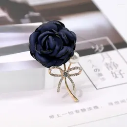 Brooches Elegant Charm Sweater Pin Bow Pearl Fabric Corsage Vintage Brooch Women Fashion Jewellery Clothing Accessory
