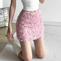 Skirts Pink Rose Sweet Cute Gentle Youth Girl Sexy All-match Tight High Street Fashionable Cool Women Pencil Skirt