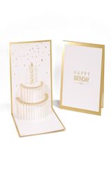 3D Pop Up Handmade Cake Greeting Cards Happy Birthday Thank You Card For Kids Children Festive Party Supplies6942755