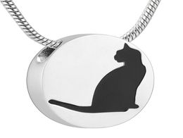 IJD10735 My Loving Cat Laser Round Cremation Jewelry Hold Animal Ashes Keepsake Jewelry Stainless Steel Cremation Pendant for Pets3283225