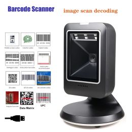 Scanners Barcode Scanner Omnidirectional Desktop Automatic Sense 1D 2D QR code Data Matrix Bar code Reader for Supermarket Retail Payment