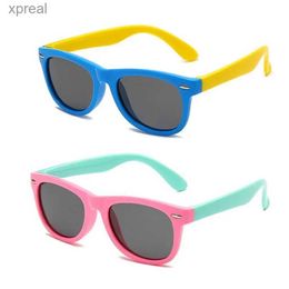 Sunglasses Circular Childrens Sunglasses Silicone Flexible Safety Childrens Sunglasses Fashion Boys and Girls Outdoor Sun Visors UV400 WX