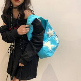 Totes Nylon Star Print Shoulder Bags Cute Simple Solid Colour Pattern Tote Comfortable Casual Handbag