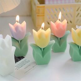 3PCS Candles Teachers Day Gift Wholesale Tulip Candles Home Decoration Flower Aromatherapy How To Use Ear Candles