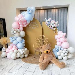 Party Decoration Blue Pink Balloons Garland Kit Retro Sand White Balloon Arch Baby Shower Decor Globos Birthday Decorations Gender Reveal