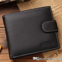 Fashion Short Wallet Men Genuine Leather Purse Hasp Classic Mens Wallets o18 Designer Purses High-quality for Male 309F