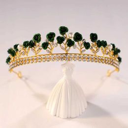 Wedding Hair Jewelry Itacazzo Bridal Headwear Full Of Romantic Temperament Fashion Dreamlike Gold-color Ladies Party Rose Tiara