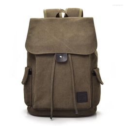 Backpack Travel Fashion Camping Bags Simple High Quality Canvas Men Large Shoulder School Bag Rucksack For Boys